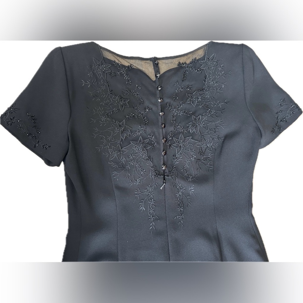 Maggy London Button Down Beaded Dress - Picture 3 of 6